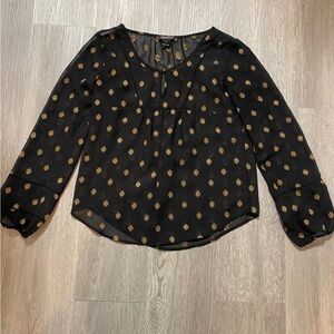 Lucky Brand Black Blouse Size Small
